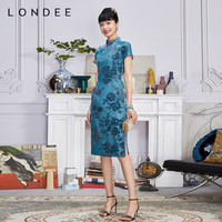 Londee/龙笛时尚高级感复古立体花纹新中式改良旗袍长裙3S21294