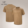 ARC'TERYX 始祖鸟 KRAGG SL COTTON BIRD WORD SS 透气 男子 棉质短袖T恤 CANVAS/砂陶棕 L