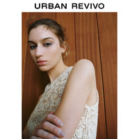 UR2025夏季女装复古镂空织肌理无袖针织衫UWM950034 卡其 XL