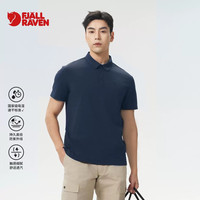 北极狐 FJALLRAVEN北极狐2025春夏新款男士户外运动速干短袖T恤POLO衫上衣012511097 555暗海蓝 2XL