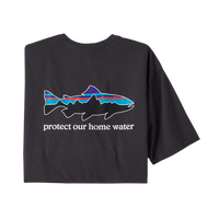 PATAGONIA 男士Home water 户外休闲圆领飞鱼有机棉短袖T恤巴塔哥尼亚37547 INBK墨黑色 M