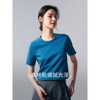 初棉短袖T恤女 正肩纯棉圆领/半月领 蜜瓜色-方糖领 XL