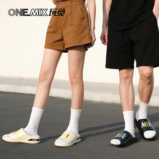 ONEMIX玩觅夏季厚底拖鞋女可外穿防滑减震踩屎感软弹运动凉鞋男