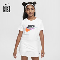 NIKE 耐克 官方NIKE SPORTSWEAR 大童T恤HM5854 100白 160 XL