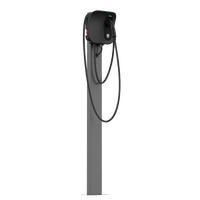 万帮星星充电充电桩新能源电动汽车通用特斯拉比亚迪小米su7小鹏理想家用户外室外立柱支架防水 弯月立柱-高配款(仅立柱价格不含充电桩)