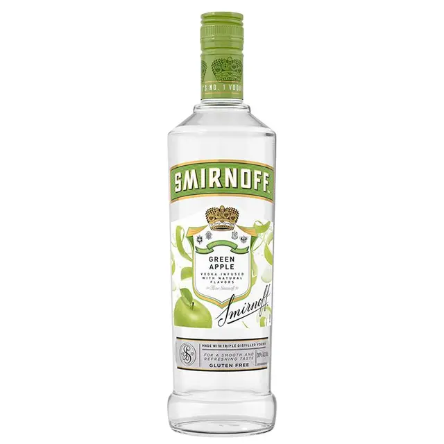 斯米诺伏特加洋酒青苹果风味700ml鸡尾酒基酒调酒mojito