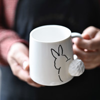 日本创意小猫陶瓷马克杯 小兔子咖啡杯早餐牛奶杯水杯 新年