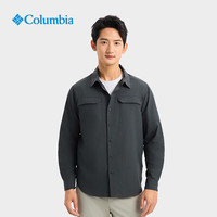 Columbia哥伦比亚休闲衬衣男25春夏户外upf50防紫外线长袖透气衬衫ae0651 028 L