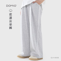 多妙屋女童裤子春装2025儿童运动裤中大童直筒裤春夏洋气阔腿裤童装 浅麻灰 170
