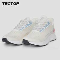 探拓（TECTOP）运动鞋男女款夏季网面透气跑步鞋男鞋轻便舒适户外休闲健步鞋子男 女款白色 35