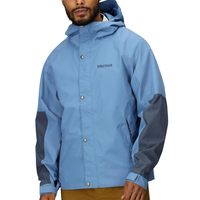 Marmot 男士 Cascade 环保面料防雨户外冲锋衣 防水徒步夹克 雨云/雷头。 L