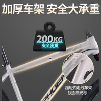 凤凰上海凤凰山地车自行车男士女式成人变速宽胎越野公路赛单车 【铝架/全套竞速轴承】十刀消黑 24寸24速【身高138-168cm】