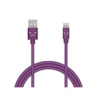 ELECOM 宜丽客 自营｜宜丽客闪电数据线支持USB PD 3A电流充电1.2米紫色彩色塑料