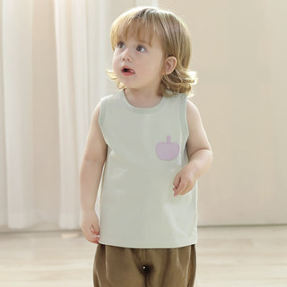 巴厘小猪宝宝背心夏季男童无袖薄款T恤女童小吊带婴幼儿夏天衣服儿童上衣