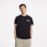 杰克·琼斯（JACK&JONES）夏季男士短袖T恤合集 纯黑色225201062E43 XL