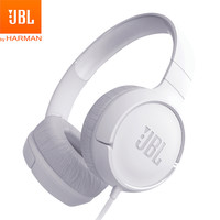 JBL TUNE 500 头戴式有线耳机耳麦 运动耳机 游戏耳机 象牙白