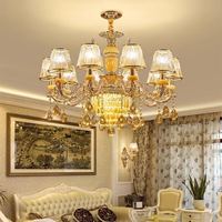 登航 客厅吊灯欧式大气奢华别墅家用主灯玉石饭餐厅水晶灯具2025年新款