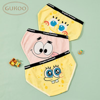 果壳(Gukoo)旗下YSO品牌女士内裤IP联名卡通内裤舒适纯棉裆内裤组合3条装 粉红+蛋黄+蛋黄 3条 S