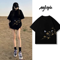  MJ STYLE 纯棉 女士短袖T恤