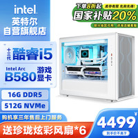 intel 英特尔 炫龙骑士 13代i5 13400F/ARC B580/16G DDR5/512G本地部署游戏设计师台式电脑主机整机20%