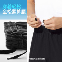 TECTOP探拓夏季直筒弹力休闲裤男女薄款吸汗运动裤透气青年速干裤 【女款】黑色 S