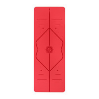 liforme瑜伽垫女加厚加宽加长天然橡胶运动垫初学者防滑男垫土豪垫 感恩粉2MM+爱心红迷你垫 4mm厚度