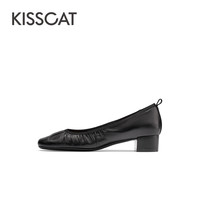 KISSCAT/接吻猫 粗跟 女士单鞋