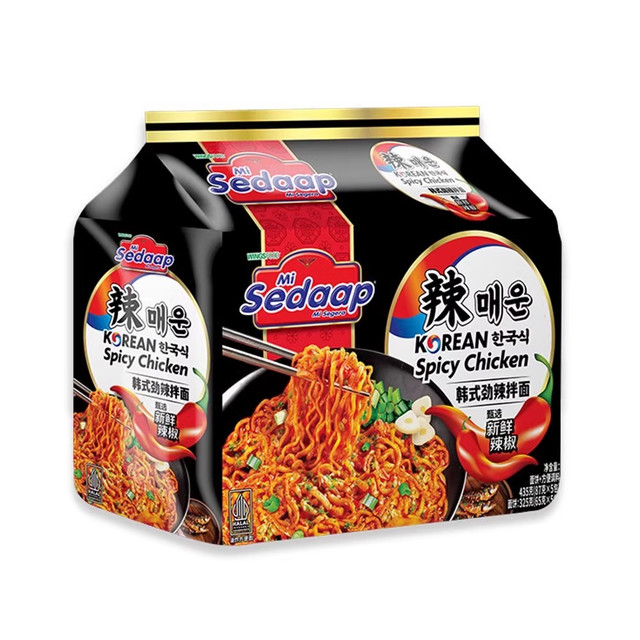 喜达 Sedaap Mi Sedaap 辉英喜达 印尼进口 劲辣火鸡面 5包