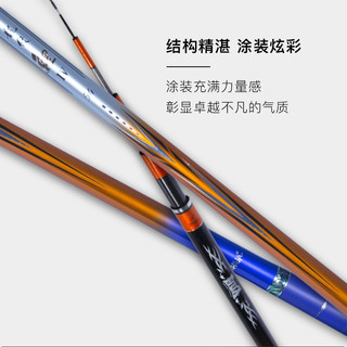 化氏 龙纹鲤龙纹4代四代鱼竿超硬超轻钓竿大物手竿37调鱼杆手杆钓鱼 9.4m 龙纹鲤四代31尺