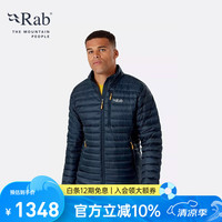 Rab 男士700蓬运动羽绒Microlight防泼水防撕轻量羽绒服403g QDB-16 灰黑色 S