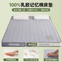 红豆乳胶记忆棉床垫软垫家用卧室榻榻米海绵180x200租房床褥垫子 白灰双拼-约6cm厚 120cm*200cm