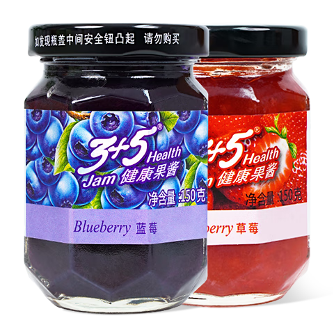 氧鹿草莓蓝莓果酱0脂肪烘焙吐司面包减脂早餐配料组合装