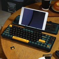 洛斐 OE901 84键 双模无线机械键盘 军绿色 佳达隆G轴茶轴 无光