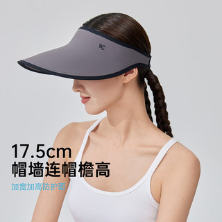 VVC成毅同款防晒帽女夏防紫外线遮阳帽无痕帽户外骑行男女同款太阳帽 星河灰