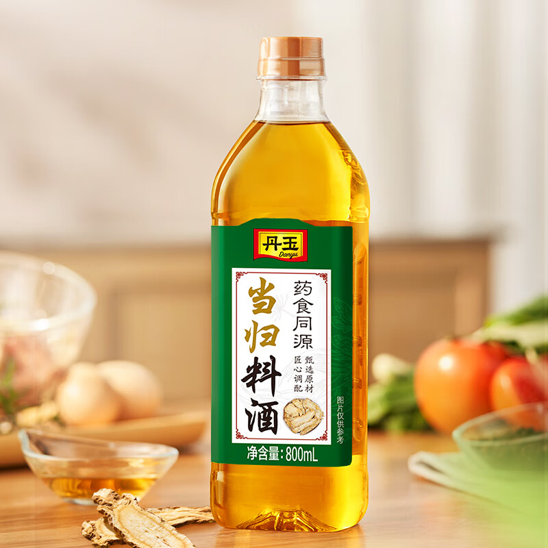 海天葱姜汁料酒 葱姜料酒 黄酒酿造 去腥解膻炖肉 炒菜调料调味品 丹玉当归料酒800mL*3