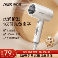 移动端、京东百亿补贴：奥克斯 AH7600 电吹风 经典白
