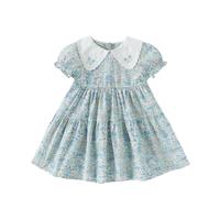 戴维贝拉儿童连衣裙2025夏装女童薄纯棉碎花裙子