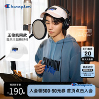 Champion 冠军遮阳男帽旅游帽音乐主题棒球跑步帽子 白色 均码