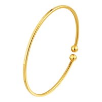 中国黄金（CHINA GOLD）黄金手镯足金999开口金镯子520生日礼物送女友老婆 约5.9g