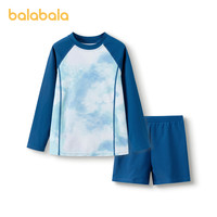 巴拉巴拉儿童泳衣套装男童游泳衣中大童分体泳装青少年防晒撞色潮
