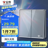 公牛 亚克力系列 G62K212 二开双控开关 灰色