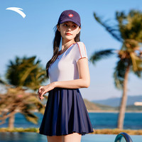 安踏(ANTA)小蛮腰泳衣 女子裙式连体泳装塑形修身显瘦海边防晒长泳衣 【裙式连体泳衣】 M 【建议155-165cm,90-110斤】