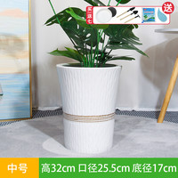 慕景瓷业 陶瓷花盆 金腰线中号 颜色分类：金腰线中号（送七件套）