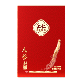 汇仁长白山整支人参5年足龄古法晾晒送礼佳品营养补品送长辈泡酒 人参（约）