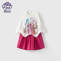 MY LITTLE PONY（小马宝莉）2025新女童宝宝夏日户外可爱公主风穿搭连衣裙 白红色裙 140