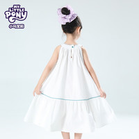 MY LITTLE PONY（小马宝莉）2025新女童宝宝夏日户外可爱公主风穿搭连衣裙 白色连衣裙 140