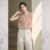 JKJS【砚边絮】炒色天丝 新中式国风轻薄衬衫两件套夏高端上衣女 XL