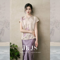 JKJS【拂黛影】人丝连衣裙女夏2025新中式改良旗袍开叉短款裙子