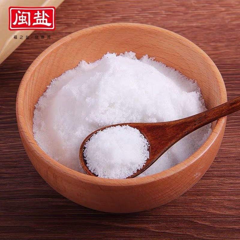 闽盐牌一级天然日晒海盐350g食用盐不加碘盐立袋无抗结剂