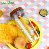 百亿补贴：contigo Tritan双饮口双层吸管杯 500ml 可爱印花